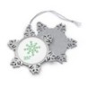 Pewter Snowflake Ornament -2025 LTD - Blue\Orange Ribbon