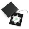 Pewter Snowflake Ornament -2025 LTD - Blue\Orange Ribbon