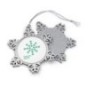 Pewter Snowflake Ornament -2025 LTD - Blue Ribbon
