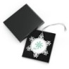 Pewter Snowflake Ornament -2025 LTD - Blue Ribbon