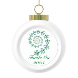 2023 Limited Edition - Blue Ribbon - Christmas Ball Ornament
