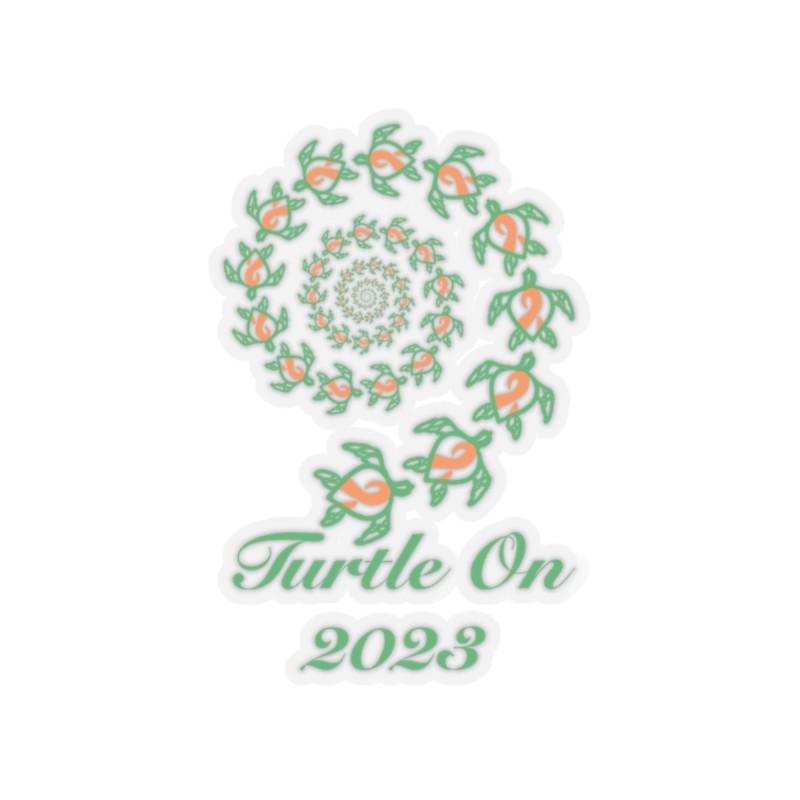 Limited Edition 2023 Turtle On - Orange Ribbon - Vinyl Sticker