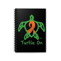 Turtle On - Spiral Notebook - Ruled Line Black