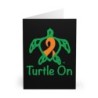 Turtle On - Black -Greeting Cards (5 Pack)