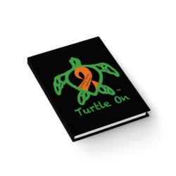Turtle On - Journal - Ruled Line Black