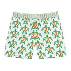 Turtle Care Ribbon - Orange - Men's Mid-Length Swim Shorts (AOP)
