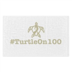 White TurtleOn100 Rally Towel, 11x18