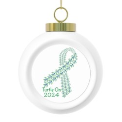 2024 Limited Edition - Blue Ribbon - Christmas Ball Ornament