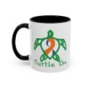 Turtle On - Blue\Orange - Accent Coffee Mug (11, 15oz)