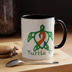 Turtle On - Blue\Orange - Accent Coffee Mug (11, 15oz)