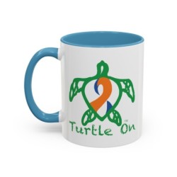 Turtle On - Blue\Orange - Accent Coffee Mug (11, 15oz)