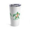 Turtle On - Blue/Orange - White Tumbler 20oz