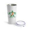 Turtle On - Blue/Orange - White Tumbler 20oz