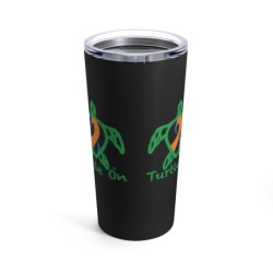 Turtle On - Blue/Orange - Black Tumbler 20oz