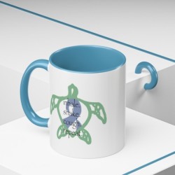 Turtle Rhythm - Blue - Accent Coffee Mug (11, 15oz)