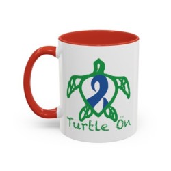 Turtle On - Blue - Accent Coffee Mug (11, 15oz)