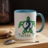 Turtle On - Blue - Accent Coffee Mug (11, 15oz)