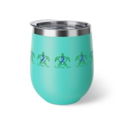 Turtle On - Blue - Copper Vacuum Insulated Cup, 12oz
