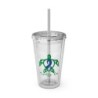 Turtle On - Blue - Sunsplash Tumbler with Straw, 16oz