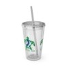 Turtle On - Blue - Sunsplash Tumbler with Straw, 16oz