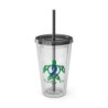 Turtle On - Blue - Sunsplash Tumbler with Straw, 16oz