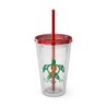 Turtle On - Blue/Orange - Sunsplash Tumbler with Straw, 16oz