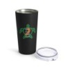 Turtle Rhythm - Blue/Orange - Black Tumbler 20oz