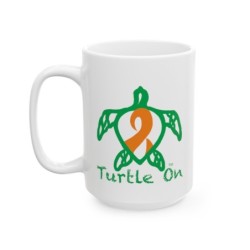 Turtle On - Orange - Ceramic Mug, (11oz, 15oz)