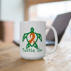 Turtle On - Orange - Ceramic Mug, (11oz, 15oz)