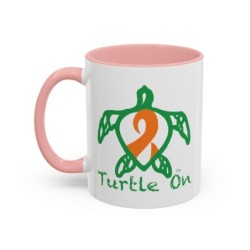 Turtle On - Orange - Accent Coffee Mug (11, 15oz)