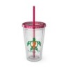 Turtle On - Orange - Sunsplash Tumbler with Straw, 16oz