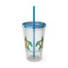 Turtle On - Orange - Sunsplash Tumbler with Straw, 16oz