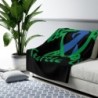 Turtle On - Blue - Sherpa Fleece Blanket