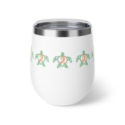 Turtle Rhythm - Orange - Copper Vacuum Insulated Cup, 12oz
