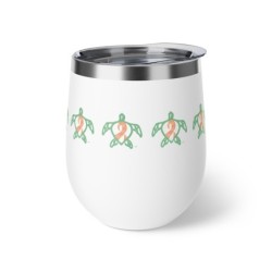 Turtle Rhythm - Orange - Copper Vacuum Insulated Cup, 12oz