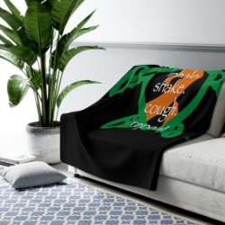 Turtle Rhythm - Orange - Sherpa Fleece Blanket