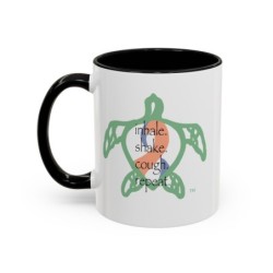 Turtle Rhythm - Blue/Orange - Accent Coffee Mug (11, 15oz)