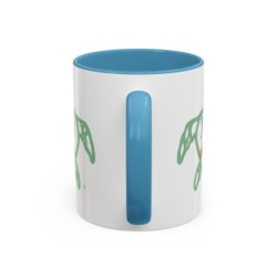 Turtle Rhythm - Blue/Orange - Accent Coffee Mug (11, 15oz)