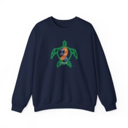 Turtle Rhythm - Blue/Orange - Unisex Heavy Blend™ Crewneck Sweatshirt