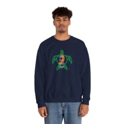 Turtle Rhythm - Blue/Orange - Unisex Heavy Blend™ Crewneck Sweatshirt