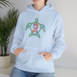 Turtle Rhythm - Blue\Orange - Unisex Heavy Blend™ Hooded Sweatshirt