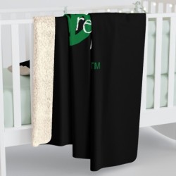 Turtle Rhythm - Orange - Sherpa Fleece Blanket