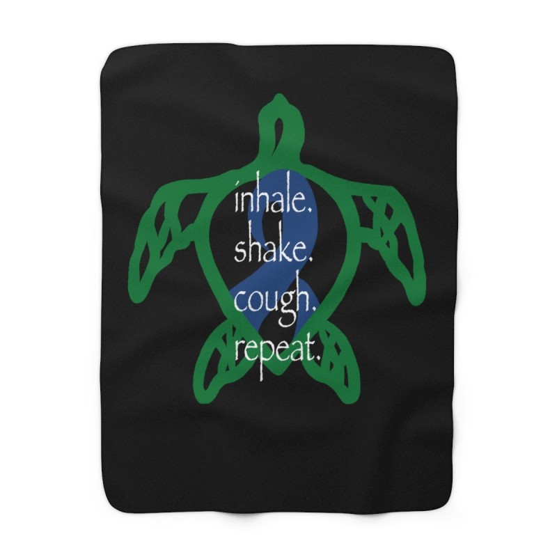Turtle Rythem - Blue - Sherpa Fleece Blanket