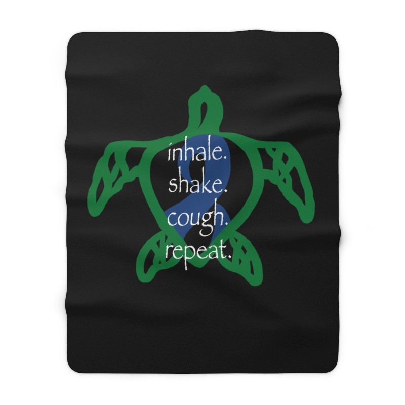 Turtle Rythem - Blue - Sherpa Fleece Blanket
