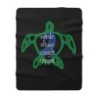 Turtle Rythem - Blue - Sherpa Fleece Blanket