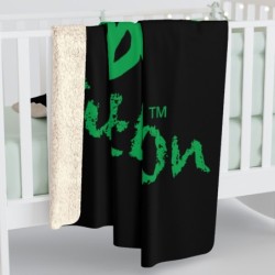 Turtle On - Orange - Sherpa Fleece Blanket