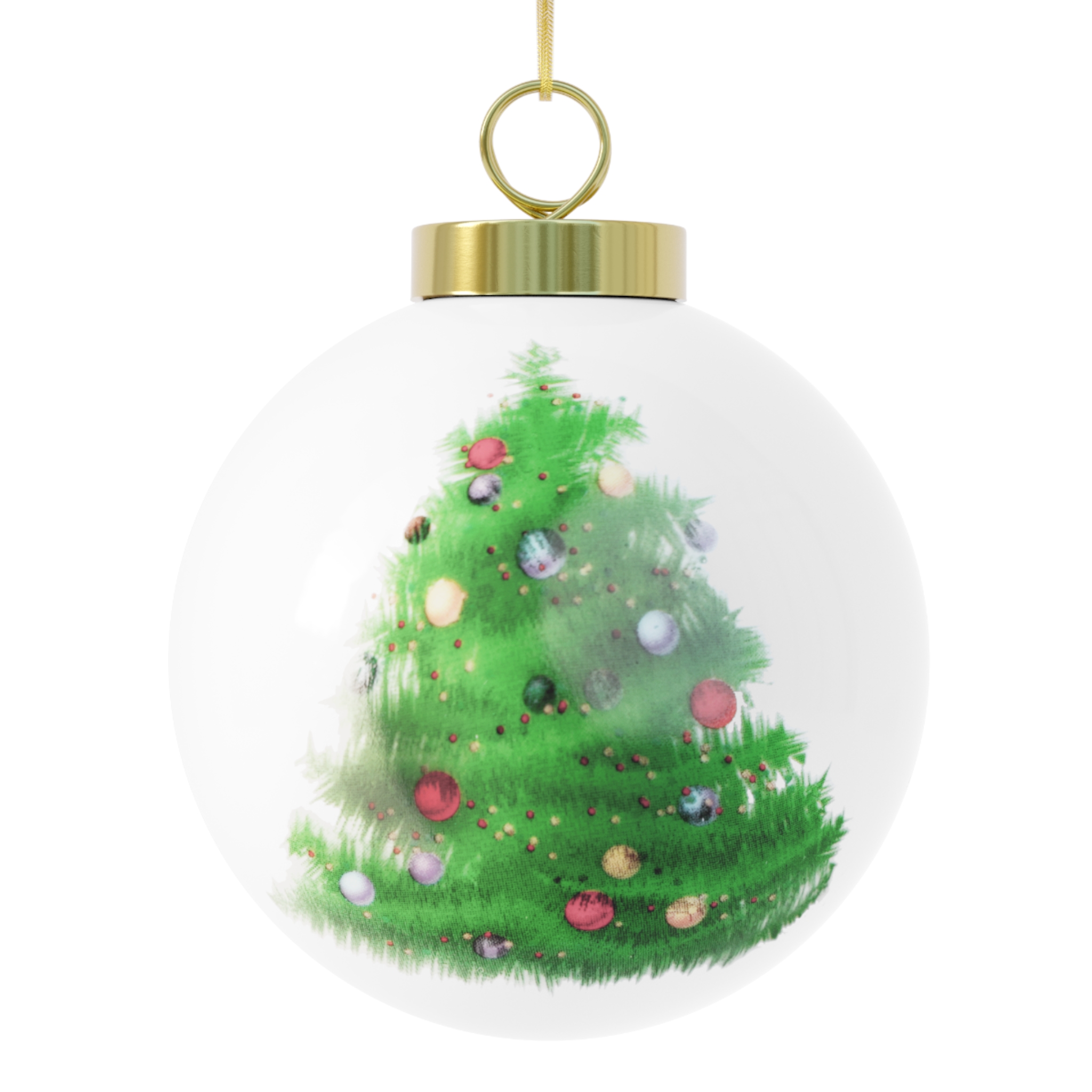 2025 Limited Edition - BlueOrange Ribbon - Christmas Ball Ornament - Image 6