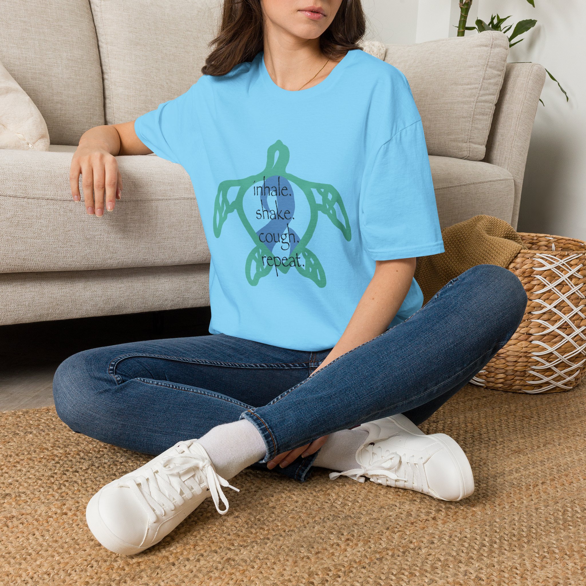 Turtle Rhythm - Blue - Softstyle T-Shirt - Image 17