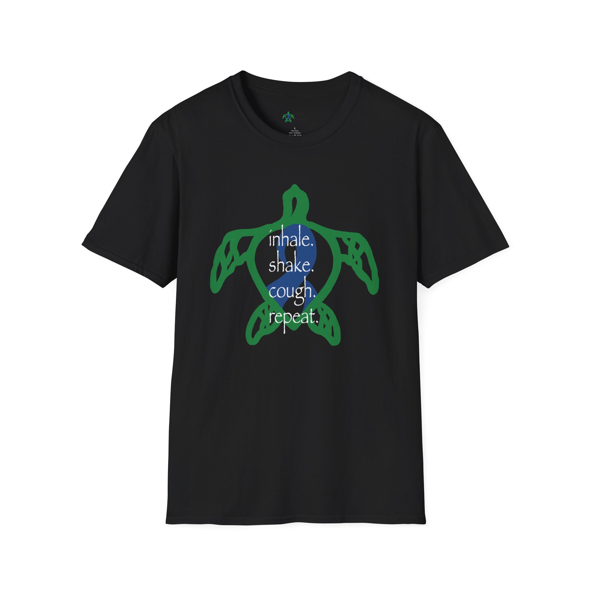Turtle Rhythm - Blue - Softstyle T-Shirt - Image 13