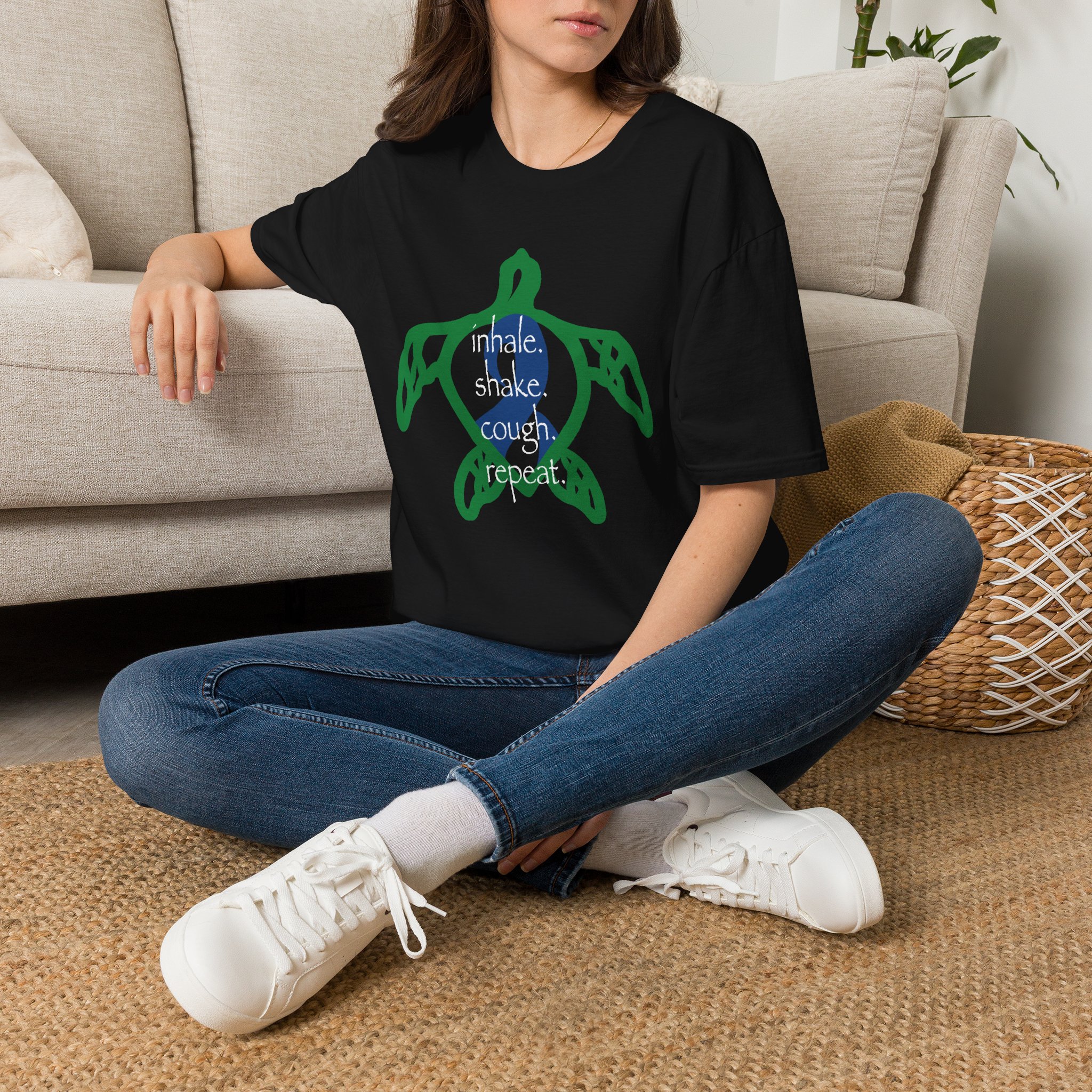 Turtle Rhythm - Blue - Softstyle T-Shirt - Image 12
